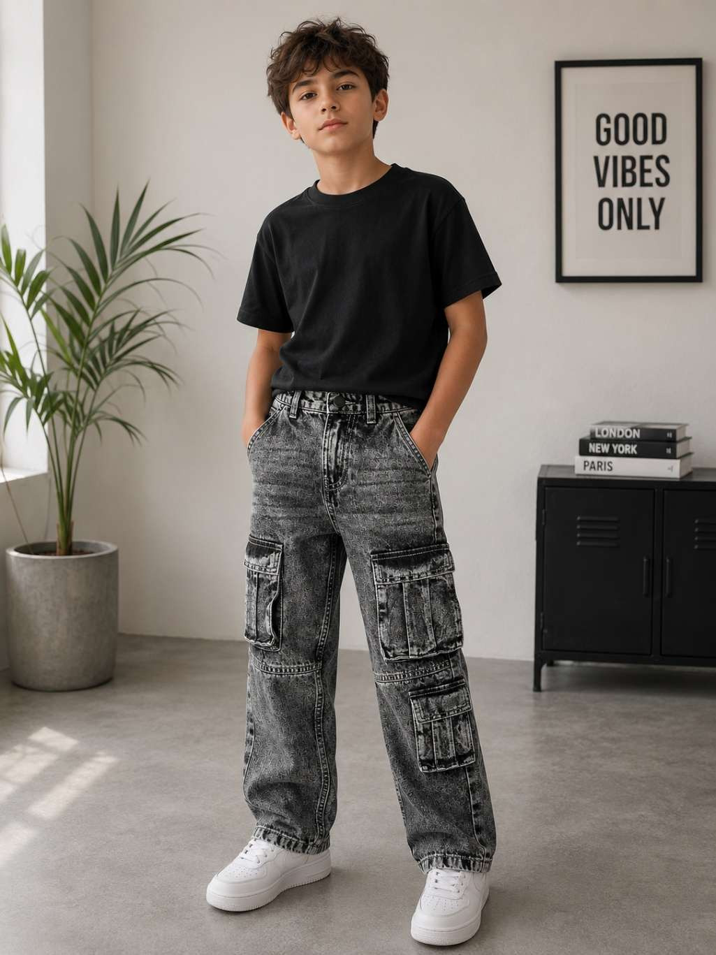 Boys Denim cargo Long